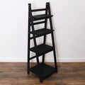 Distressed White Wooden Ladder Bookshelf X88406