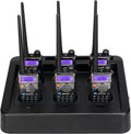 6 Pack Dual Band Rechargeable Walkie Talkies with 6-Way Charging Station H740