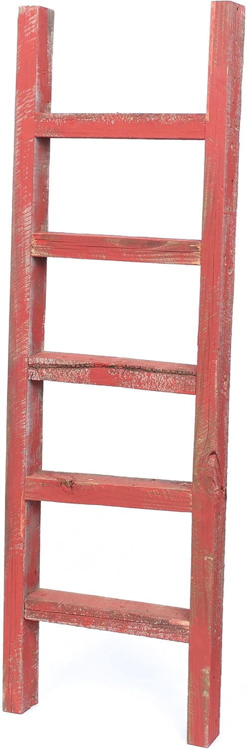 Rustic Farmhouse Decorative Ladder 6ft Weathered Gray C202