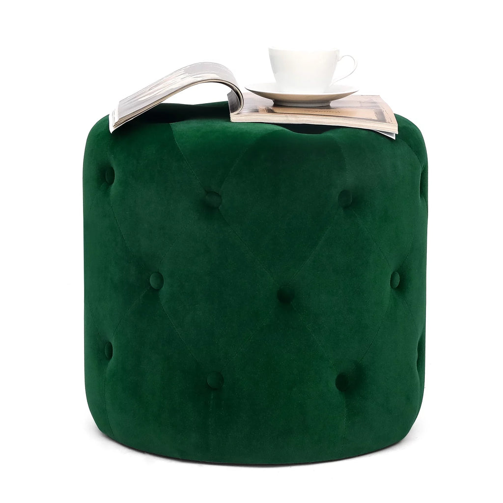 Round Velvet Ottoman R50761