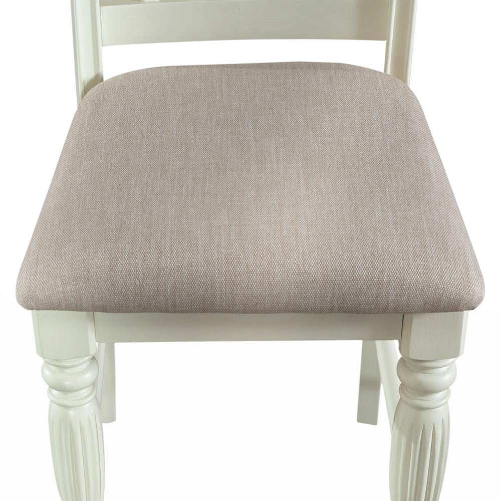 White Slat Back Counter Chair Set of 2 O53657