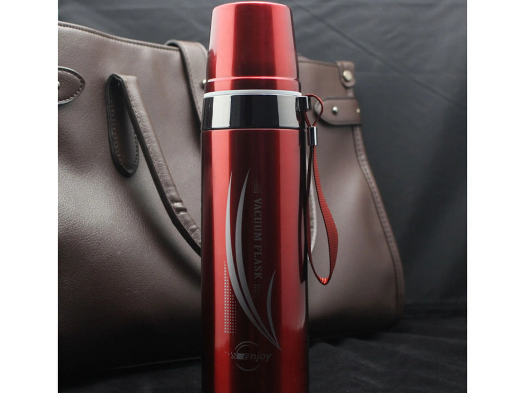 Silver Stainless Steel Vacuum Flask 750ML Water Bottle O97940