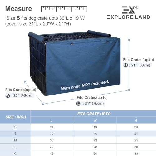 Dog Crate Cover Heavy Duty Polyester Pet Kennel Sunshade 42 inches Black Q558