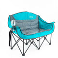 Teal Gray Two Seat Loveseat U157