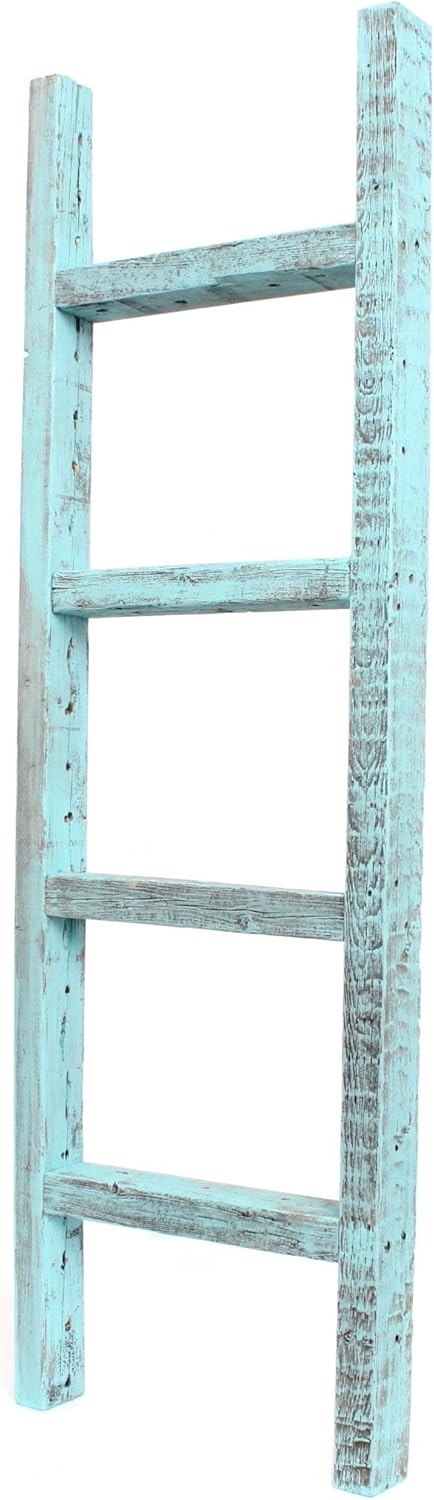 Rustic Farmhouse Decorative Ladder 6ft Weathered Gray C202