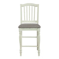 White Slat Back Counter Chair Set of 2 O53657
