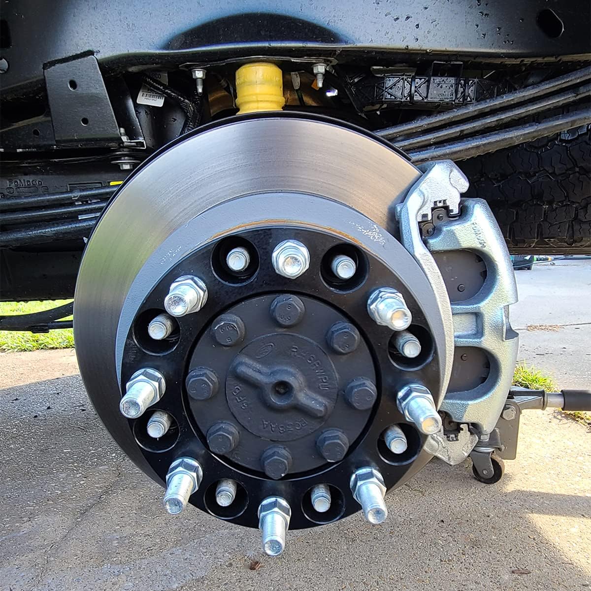 Black Forged 8x170 to 8x180 Wheel Adapters 1.5 Inch with 14x2 Studs Pack of 4 Q2931