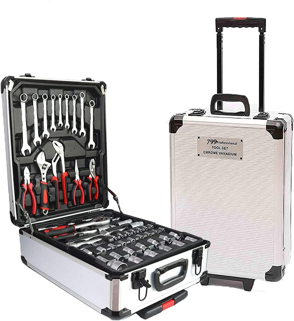 Black Portable Hand Tool Set with Toolbox I62850