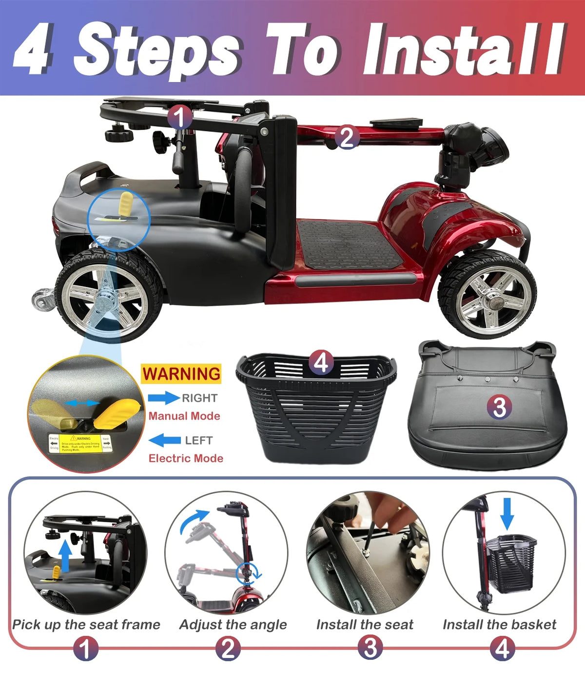 4 Wheel Mobility Scooter B345