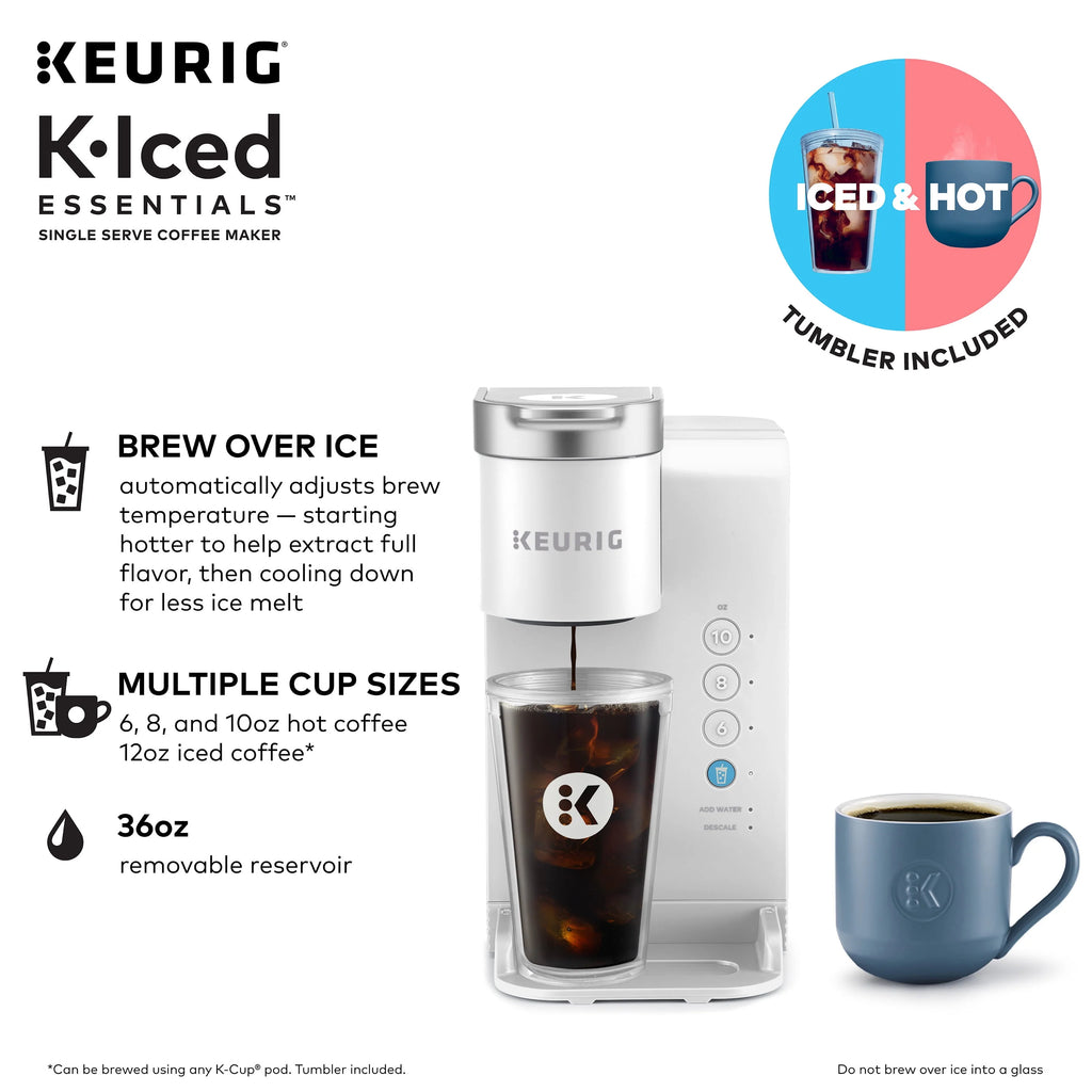 White Iced and Hot Single-Serve Coffee Maker J217