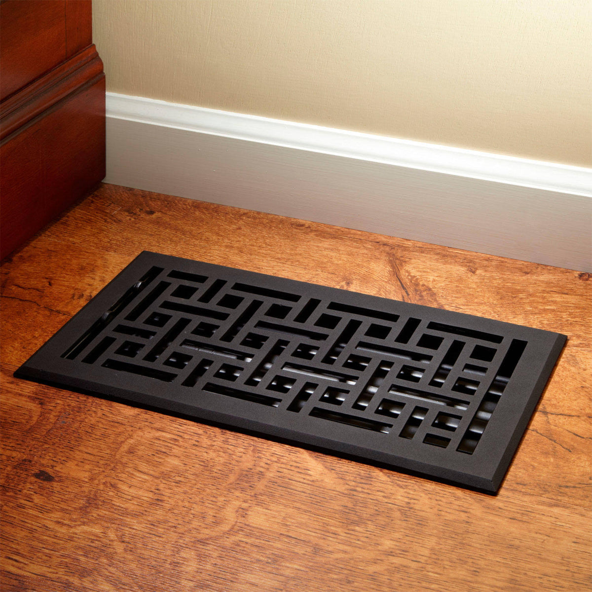 Wicker Style Cast Iron Floor Register Q776