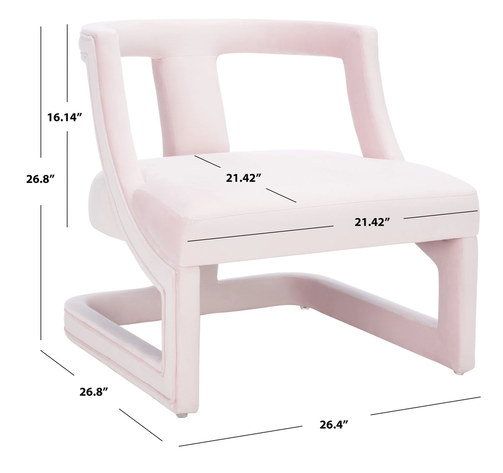 Light Pink Upholstered Accent Chairs A387714