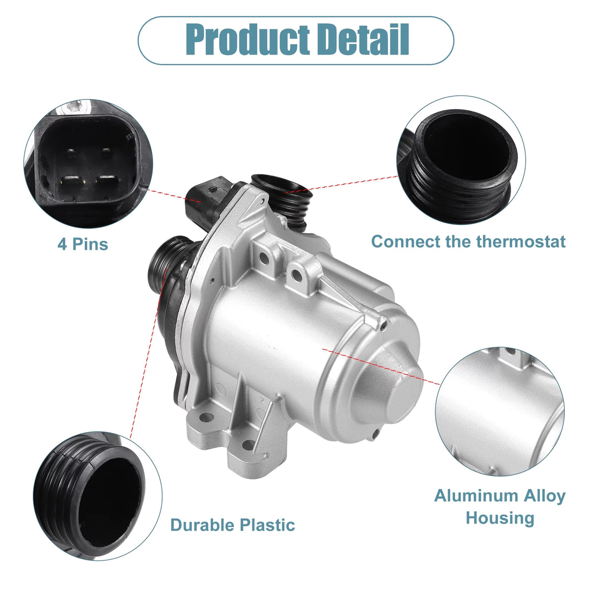 Car Motor Inverter Cooler Water Pump with Thermostat Q39788