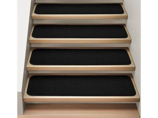 15 Pc Black Carpet Stair Treads L83621