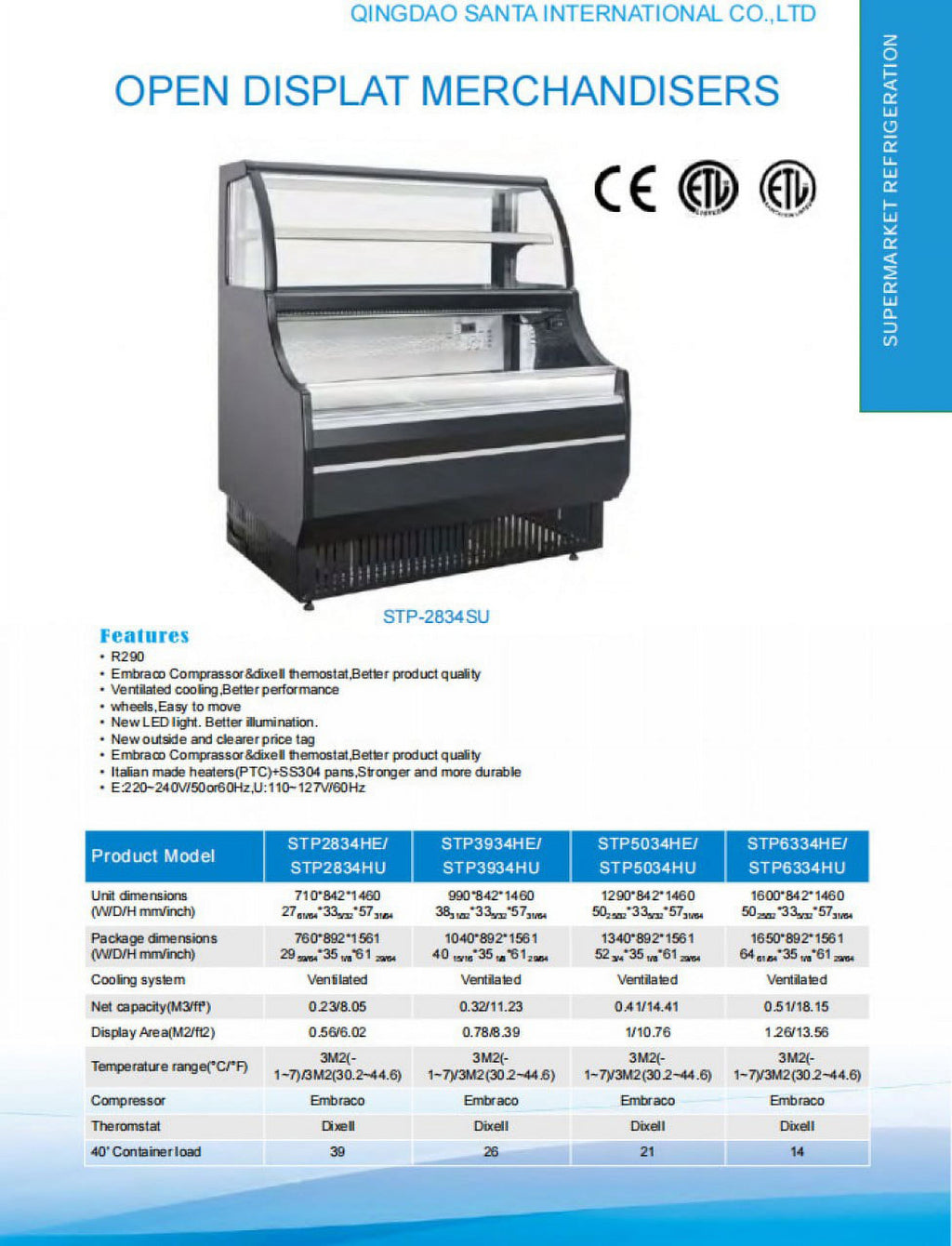 62 inches Sandwich Salad Prep Refrigerator Merchandiser H50256