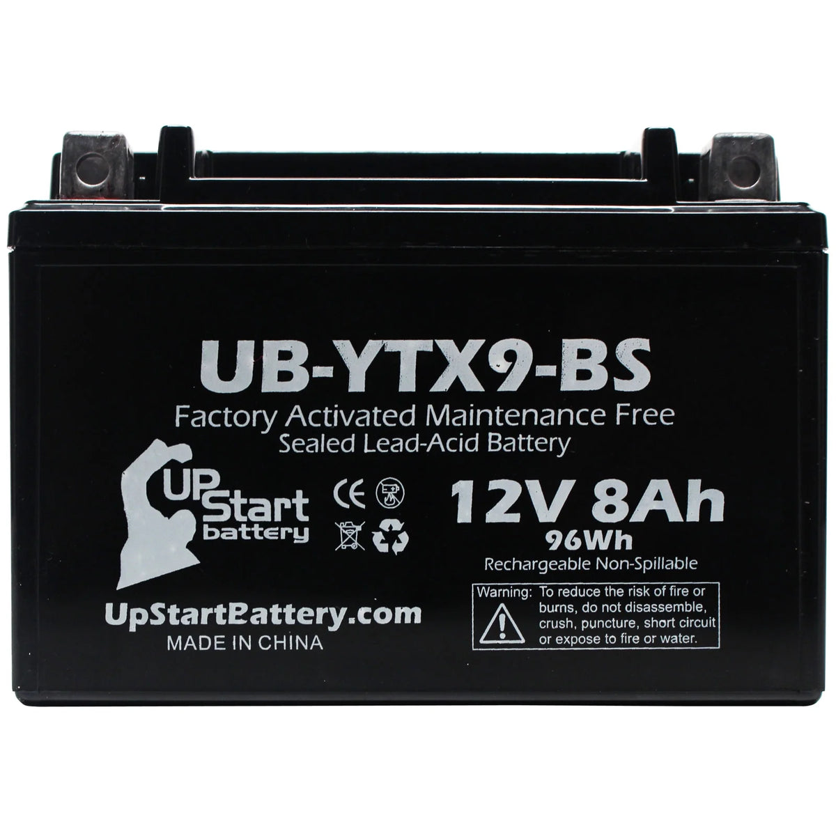 2008 Kawasaki ZX600-FA Ninja ZX-6R 600CC Motorcycle Battery - 12V, 8Ah, UB-YTX9-BS A59711