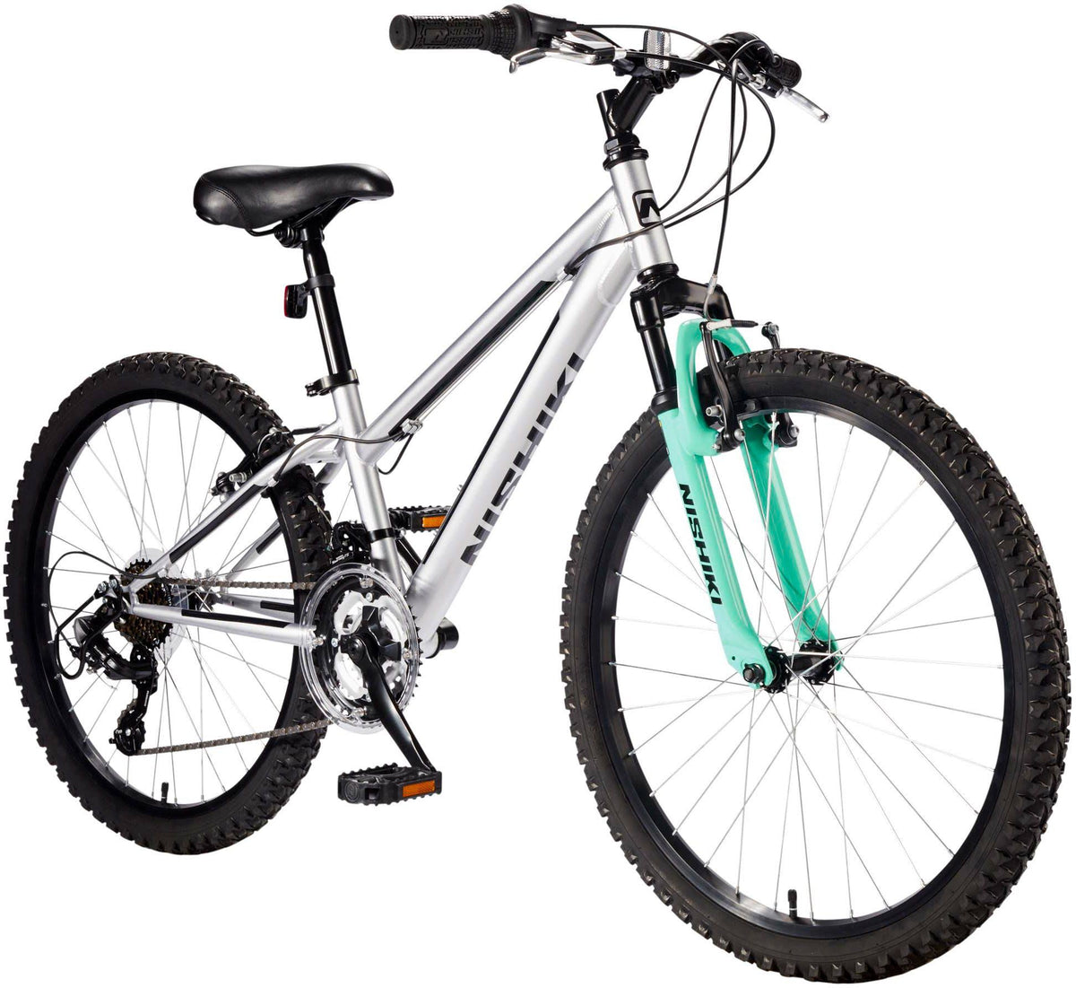 24 in. Gray/Black/Mint Mountain Bike V496697