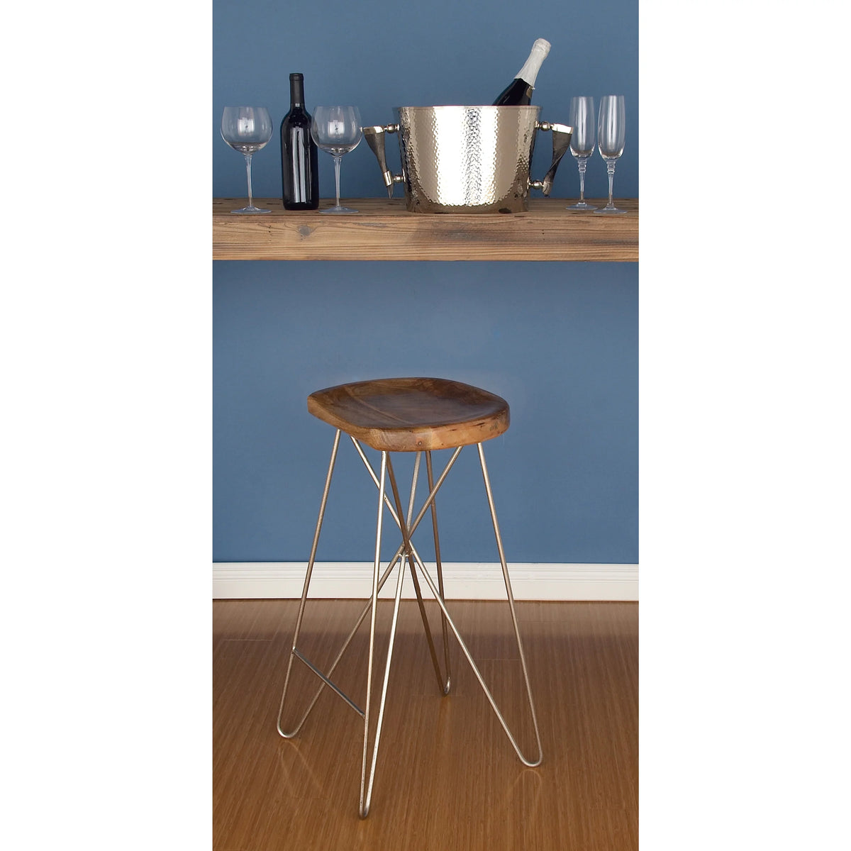 Brown Mango Wood Bar Stool D695915