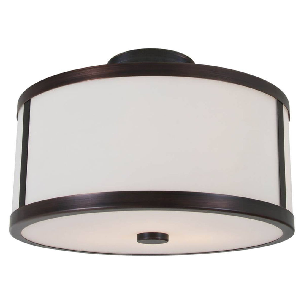 Oil Rubbed Bronze 2 Light Semi Flush Mount F355