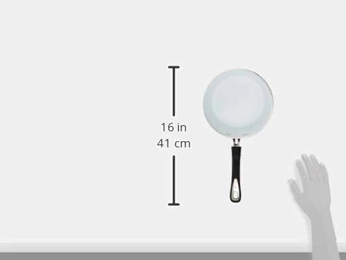 White Ceramic Non-Stick 3-Quart Sauce Pan with Glass Lid M436