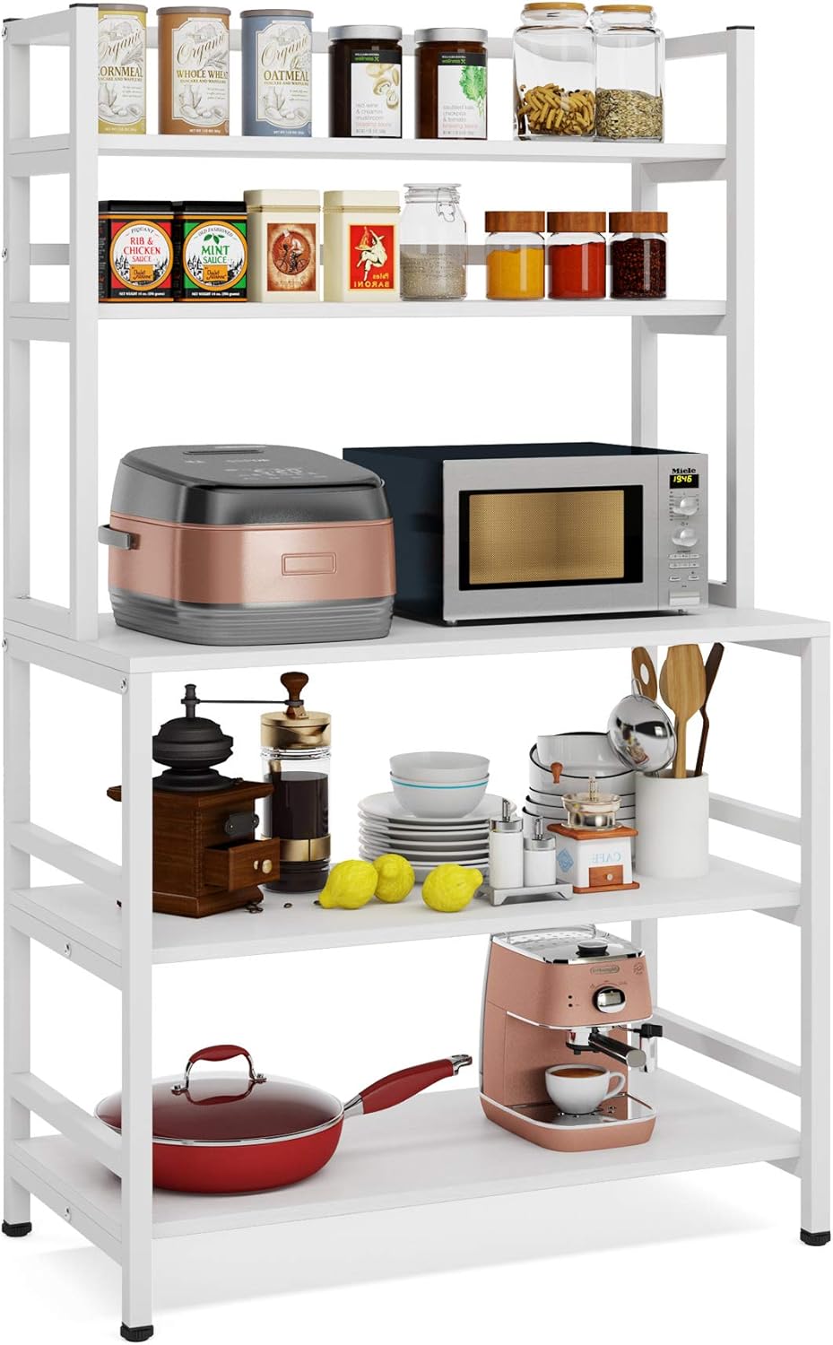 5-Tier Rustic Brown Kitchen Bakers Rack M172040
