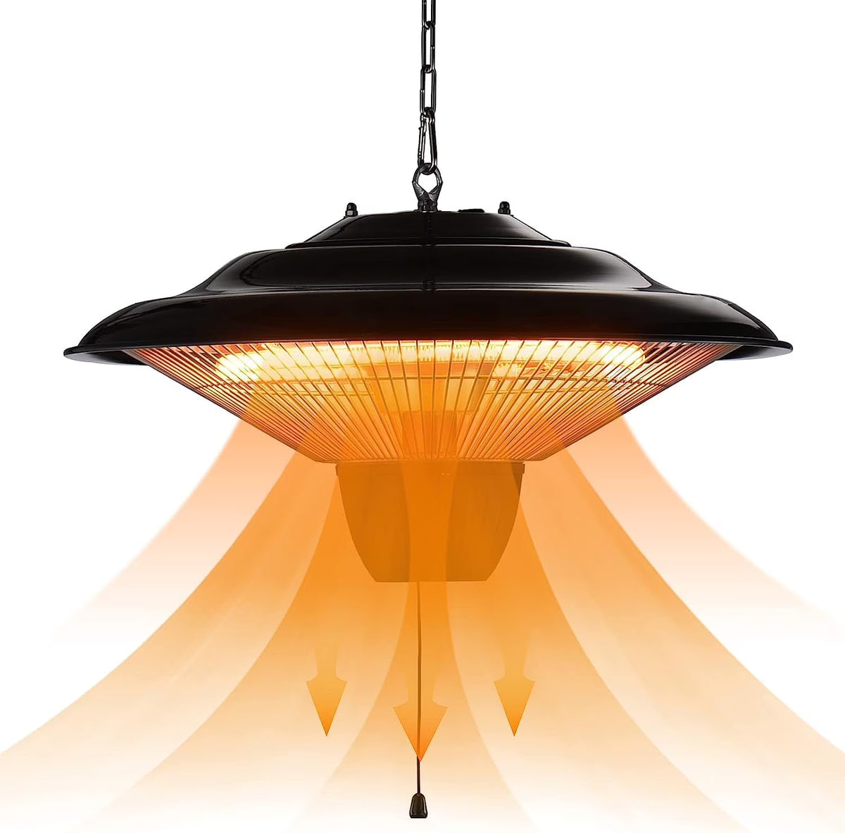 1500W Electric Hanging Patio Heater with Overheat & Tip-Over Protection, IP34 Waterproof J644