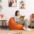 Orange Microsuede Foam Bag Chair T857