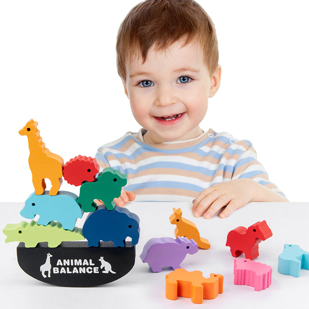 Animal Pattern Wooden Building Blocks Toy S378530