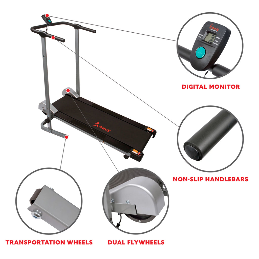 Manual Treadmill Compact Foldable Exercise Machine E4054