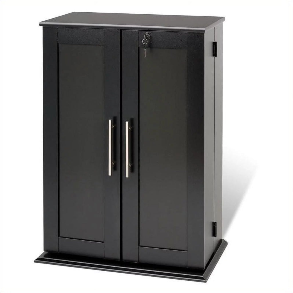Black Wood Media Cabinet Z446