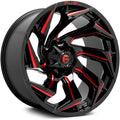 20x10 6x135/6x5.5" -18mm Black/Red Wheel Rim 20" Inch T18834