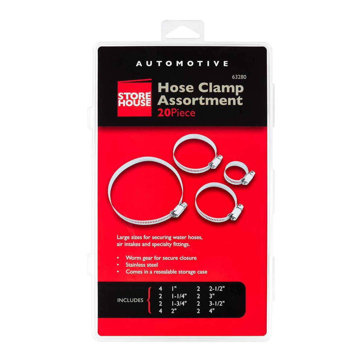 Large Hose Clamp Assortment, 20 Piece S936