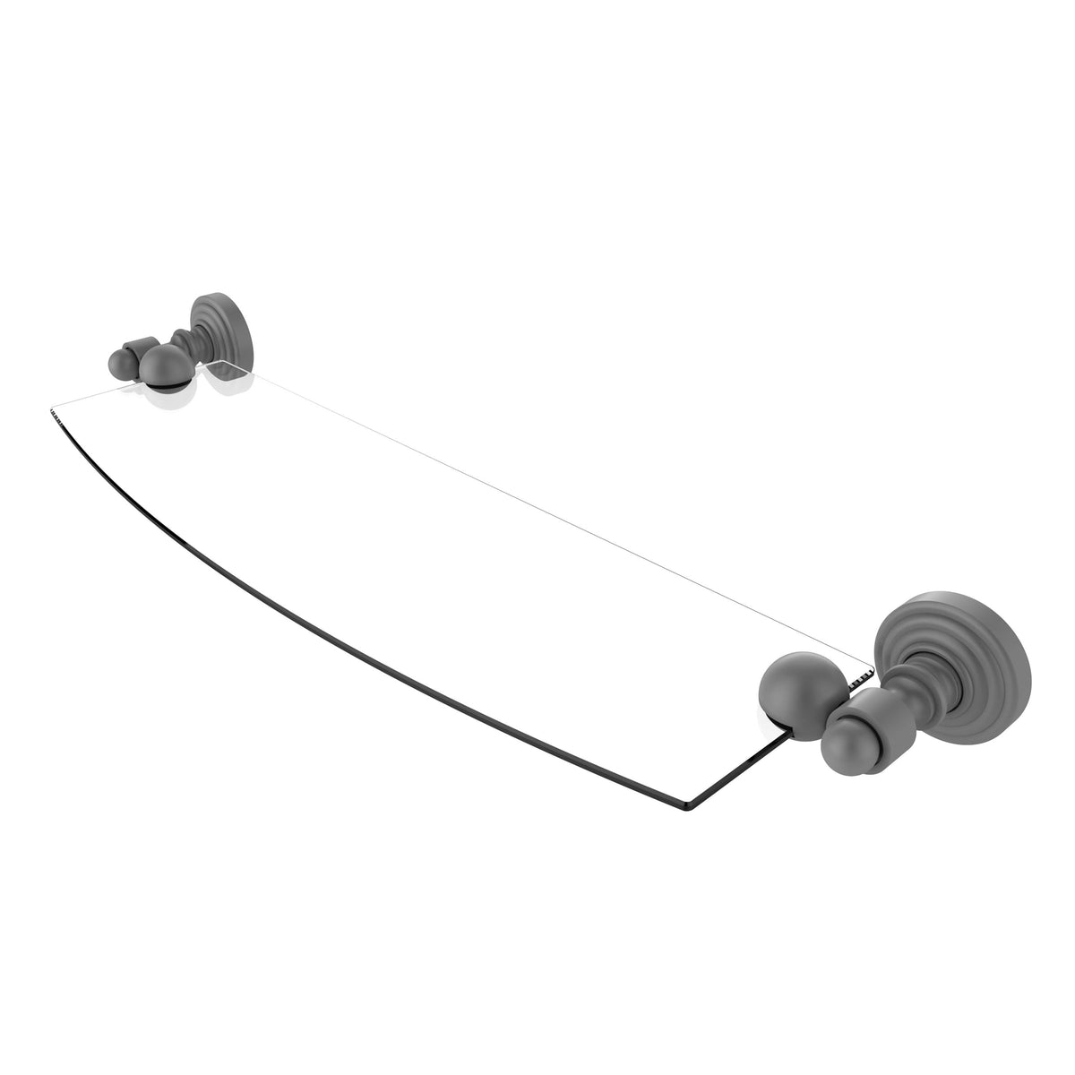 18 inch Glass Shelf Matte Gray Z822197
