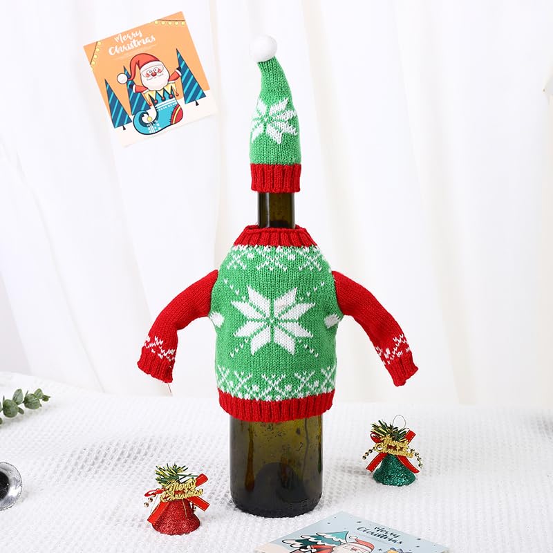 3 Pack Christmas Wine Bottle Cover Knitted Sweater A283