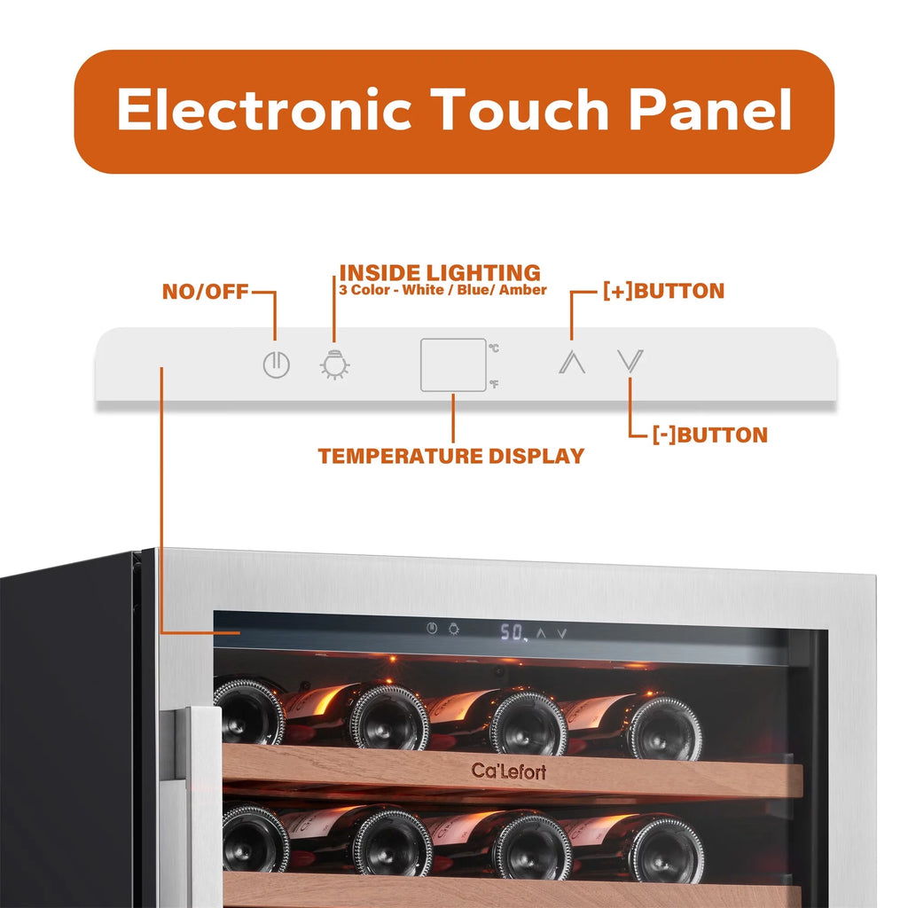 24 inch 54 Bottle Stainless Steel Wine Cooler U218215