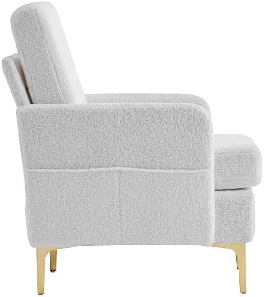 Dark Gray Fabric Accent Chair with Metal Legs G401