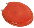 Oak Wood Toilet Seat with Oil Chrome Hinges N451835