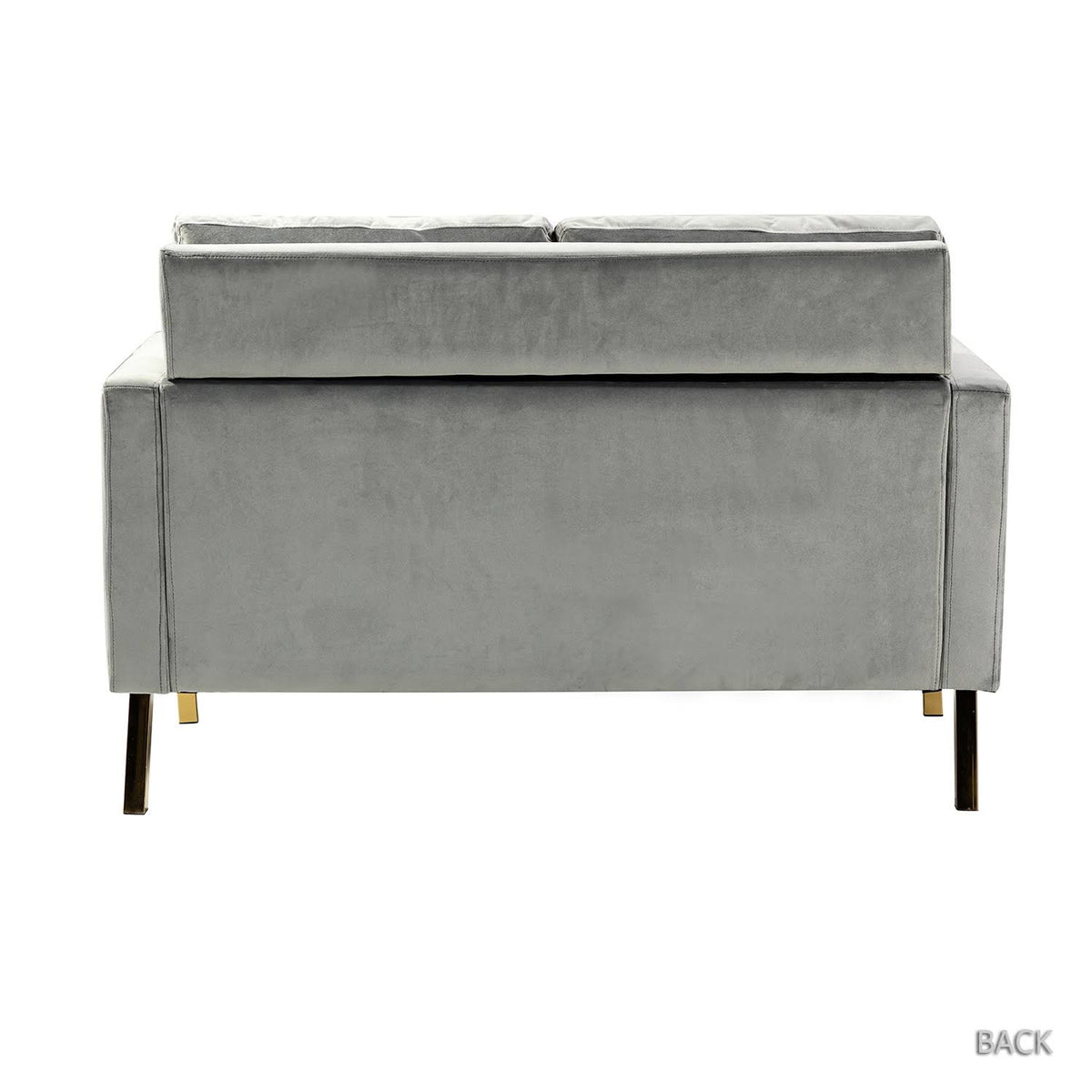Green 50x22 Loveseat with Gold Metal Legs R1204