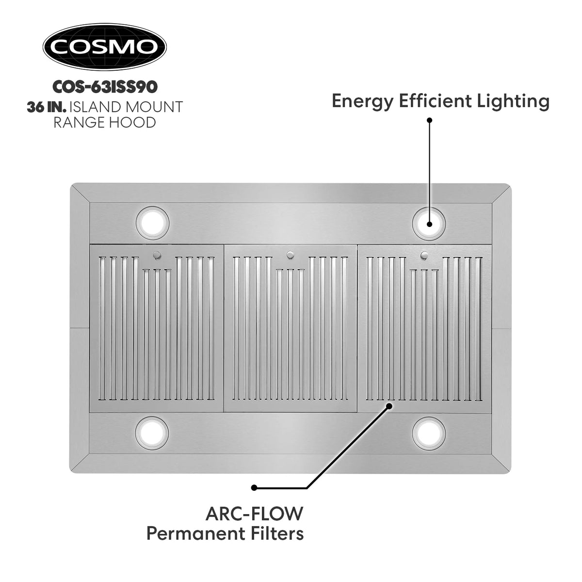 30 380 CFM Ducted Island Range Hood in Stainless Steel C307361