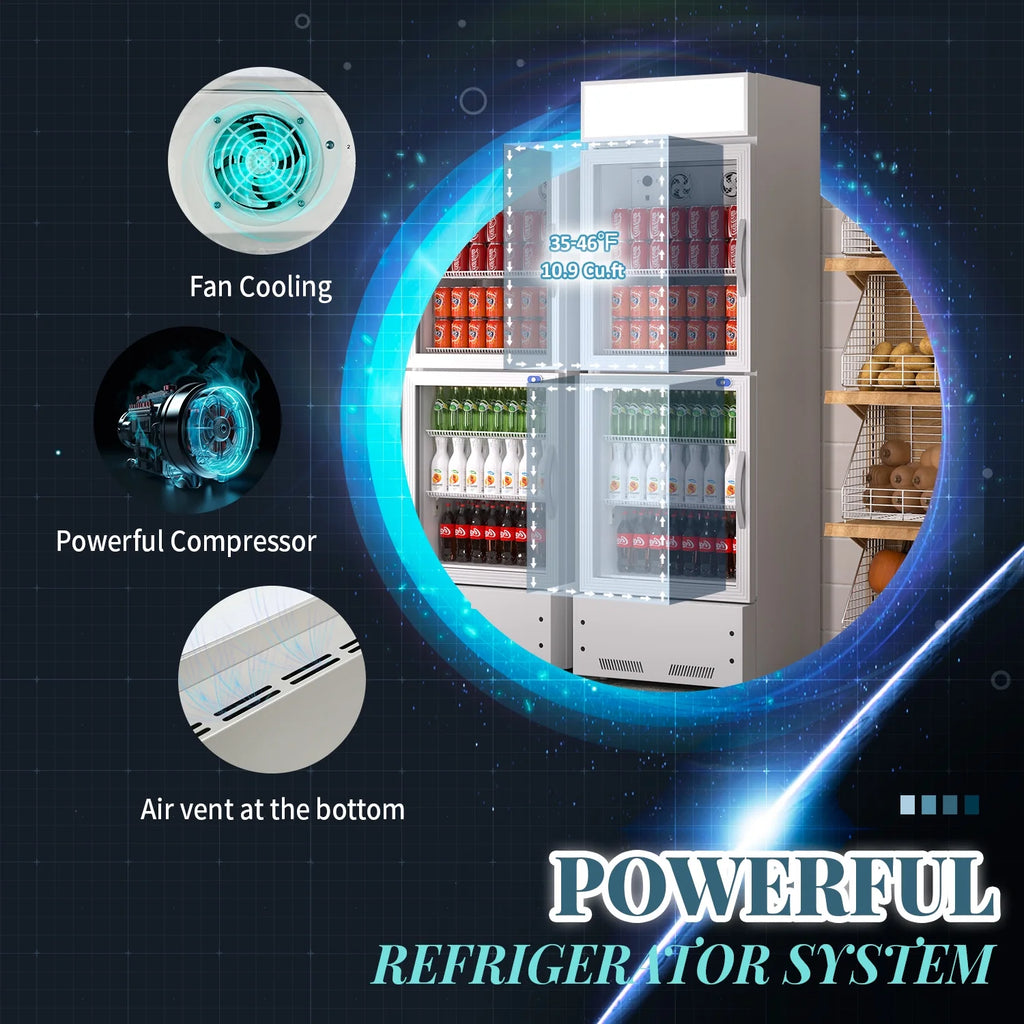 11 Cu.ft Double Glass Door Merchandiser Refrigerator F627950