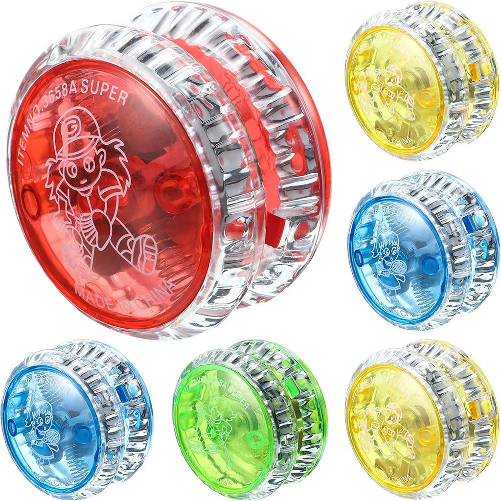 6 Pieces LED Light Plastic Yoyo M9803