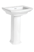 White Pedestal Combination Lavatory P7680