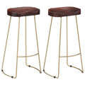 2 pcs Solid Mango Wood Bar Stools F235995