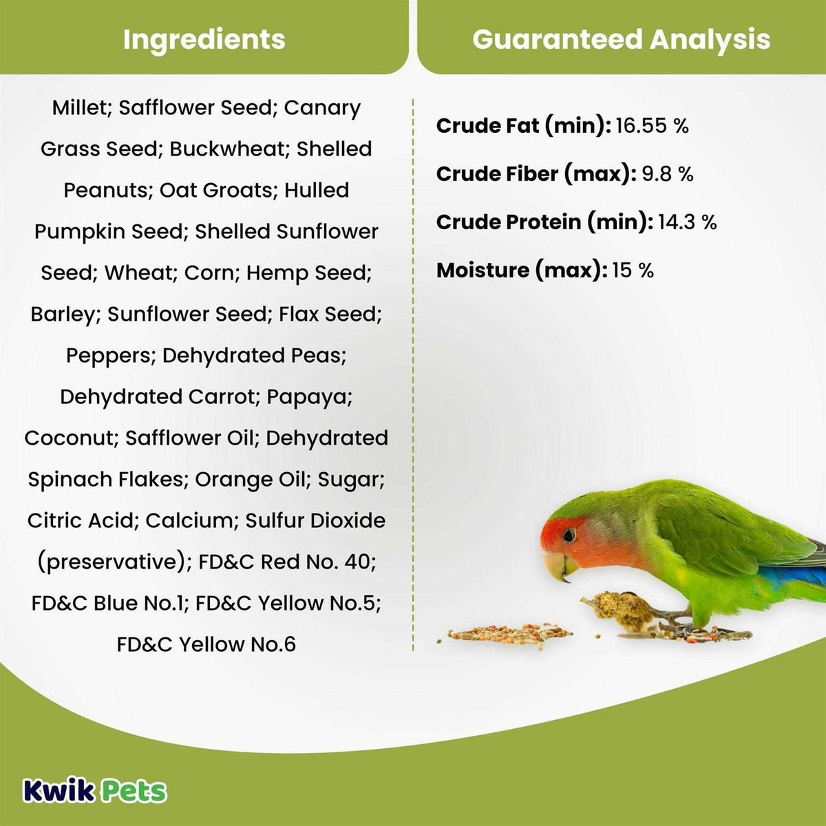 Conure Lovebird E6566