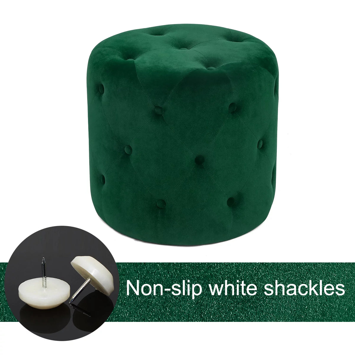 Round Velvet Ottoman R50761