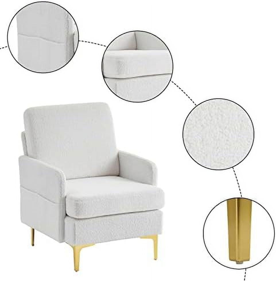Dark Gray Fabric Accent Chair with Metal Legs G401