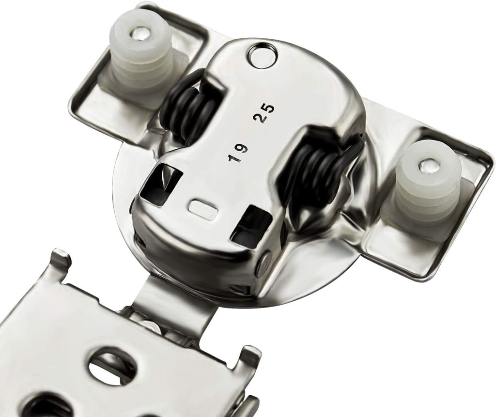 12 Pack 6 Pairs 1/2 inch Overlay Soft Close Hinges Satin Nickel Stainless Steel Concealed Hinge Z341158