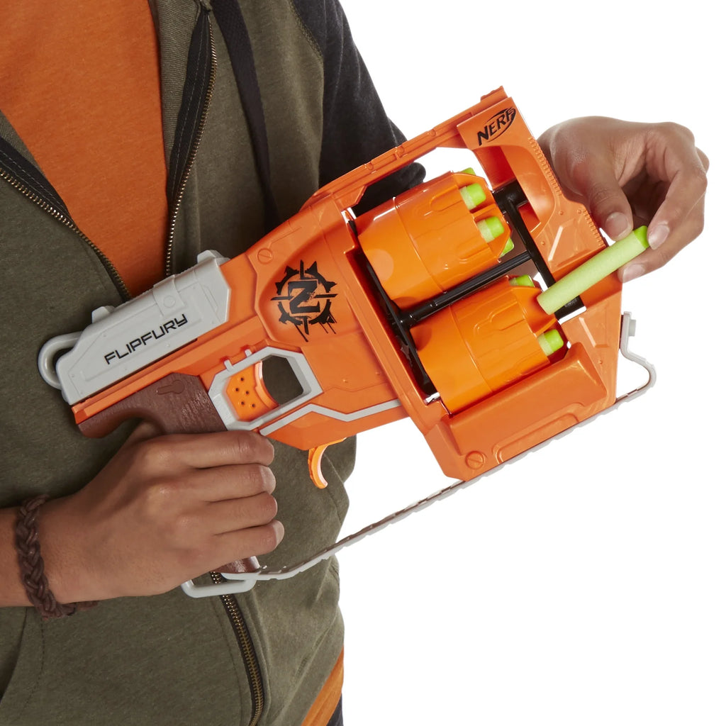 Nerf Zombie Strike Toy Blaster with 2 Flipping Drums and 12 Elite Darts K344