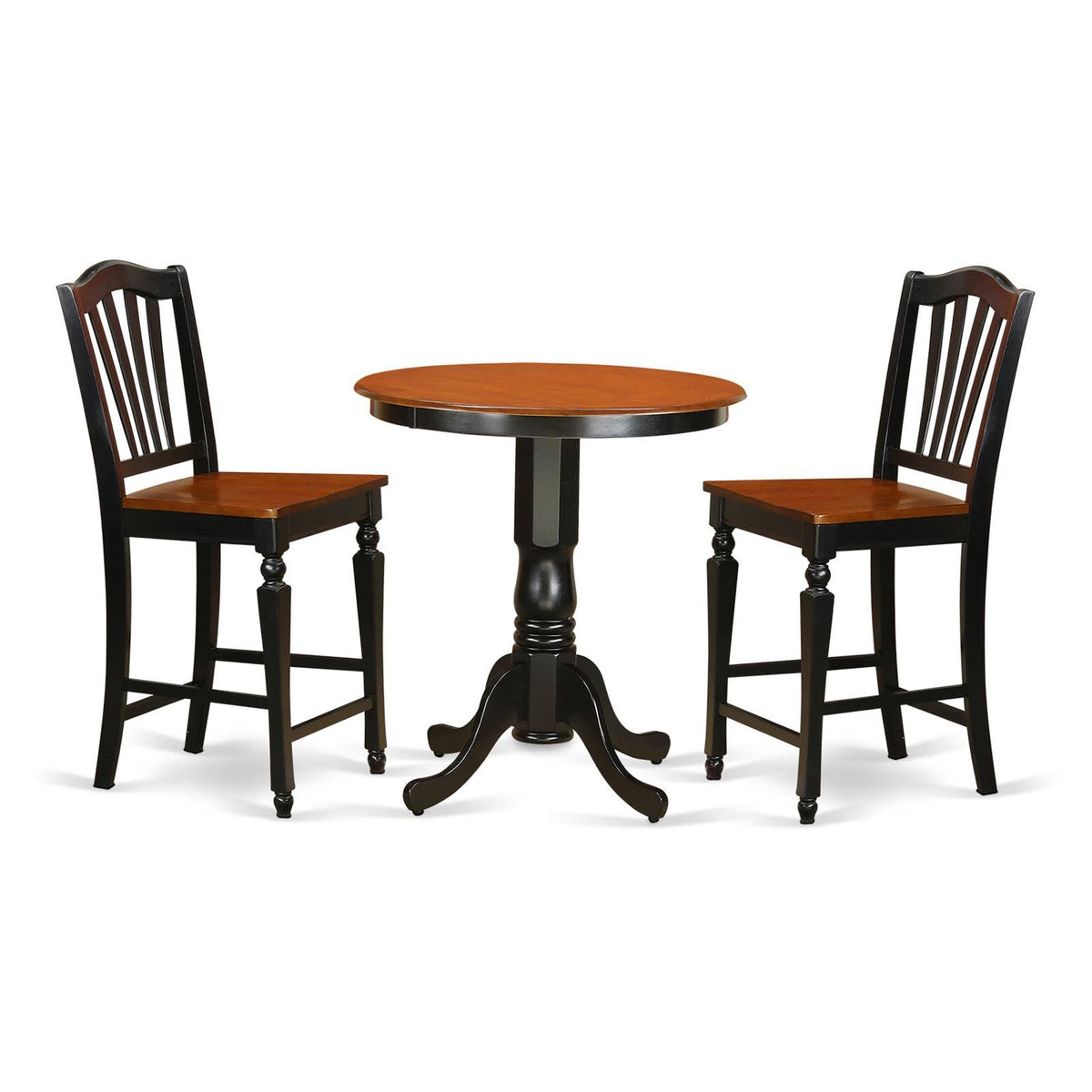 Black 3 Piece Counter Height Pub Table Set C62556