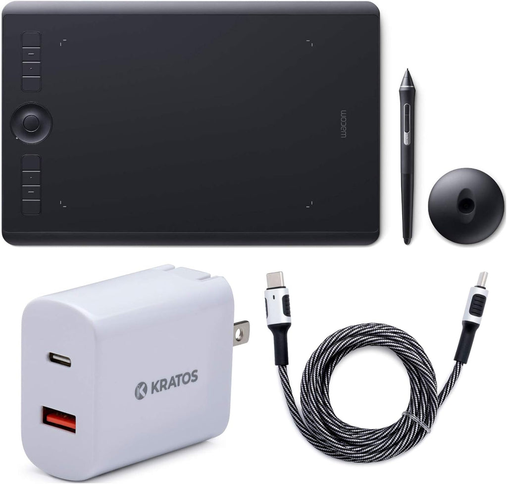 Pen Tablet with Power Adapter and Cable Bundle E1801